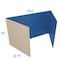Flipside 18in X 48in  Blue Corrugated Study Carrel 5/32in, 24PK 61846-24 - alternate 5